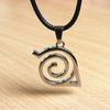 Unisex Metal Anime Naruto Logo Pendant Necklace Cosplay Hokage Accessory