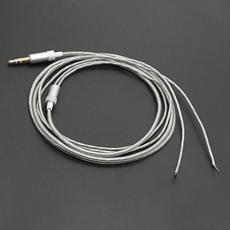 Кабель для наушников DIY, полуфабрикат, звуковой провод для MP3, с жилами из бескислородной меди и защитой от помех, для сборки