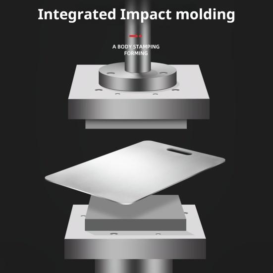 Двусторонняя разделочная доска для кухни, быстроразмораживаемая, устойчивая к трещинам разделочная доска из нержавеющей стали для мяса, фруктов, овощей