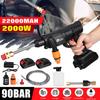2000W 90Bar High Pressure Car Washer Water Guns Portable Cordless Pressure Car Washing Machine Cleaner Adjustable Nozzle