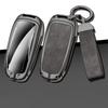 Zinc Alloy Leather Car Remote Key Case Cover Protection Shell Fob for Tesla Model X Tesla Key Cover Auto Interior Accessories