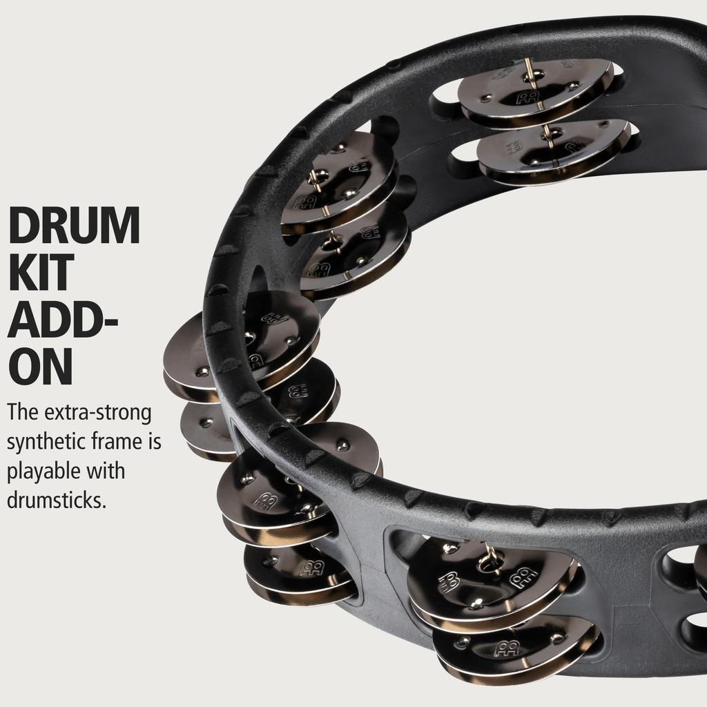MEINL Percussion Headliner Series Mountable ABS Tambourine HTMT2BK []