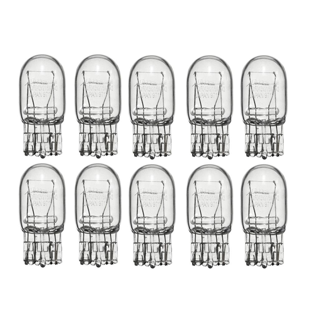 10x T20 7443 Сигнальная лампа W21/5W 3800K Галогеновая лампа Прозрачная оранжевая Дневные ходовые огни Стоп-сигналы Задние фонари Лампочки DRL