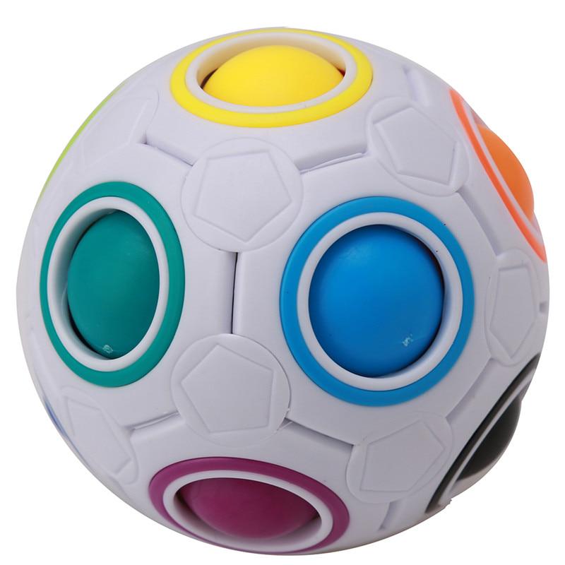 Творческий магический куб, скорость, радужные головоломки, мяч, футбол, развивающие обучающие игрушки для детей