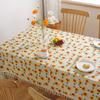Маленькая скатерть из свежего хлопка и льна с принтом, прямоугольная пылезащитная скатерть для стола, обеденный стол, кофейный стол, декоративная скатерть