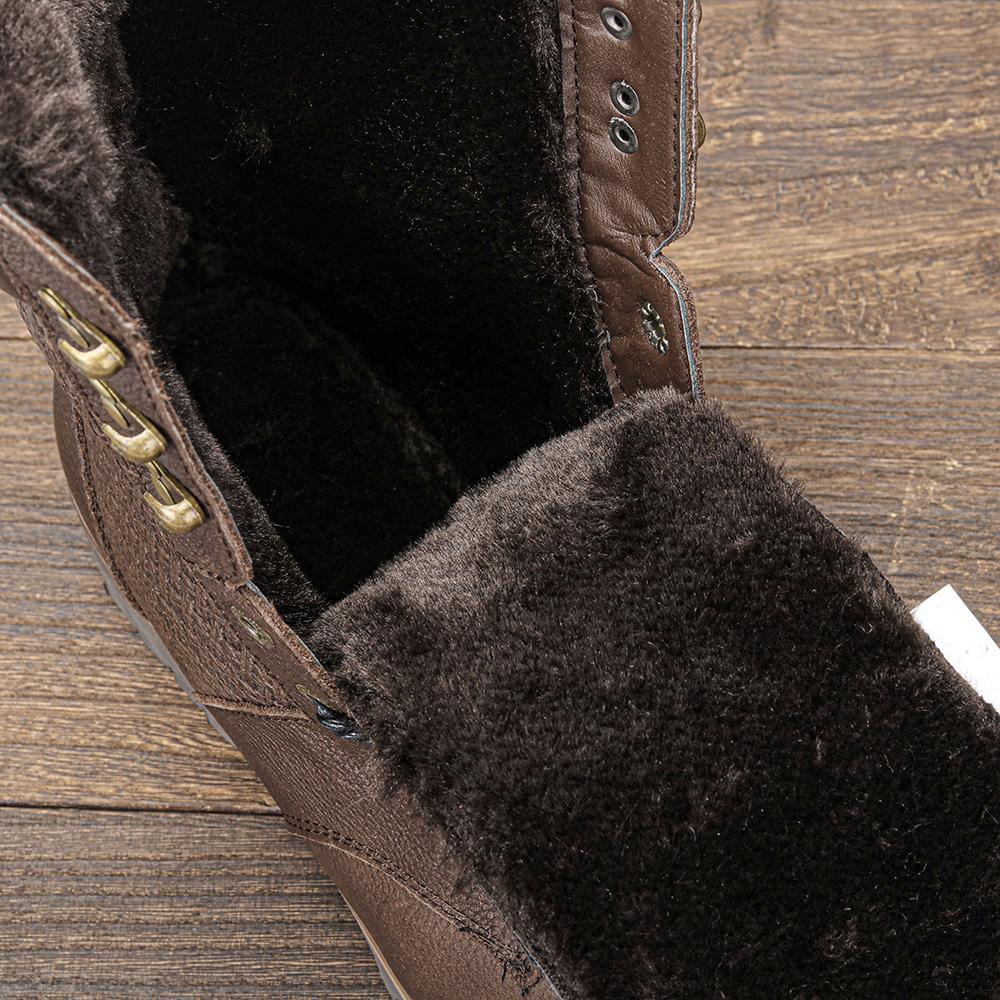 Мужские зимние ботинки из натуральной кожи, теплые мужские зимние ботинки ручной работы, зимние ботинки из натуральной кожи для мужчин