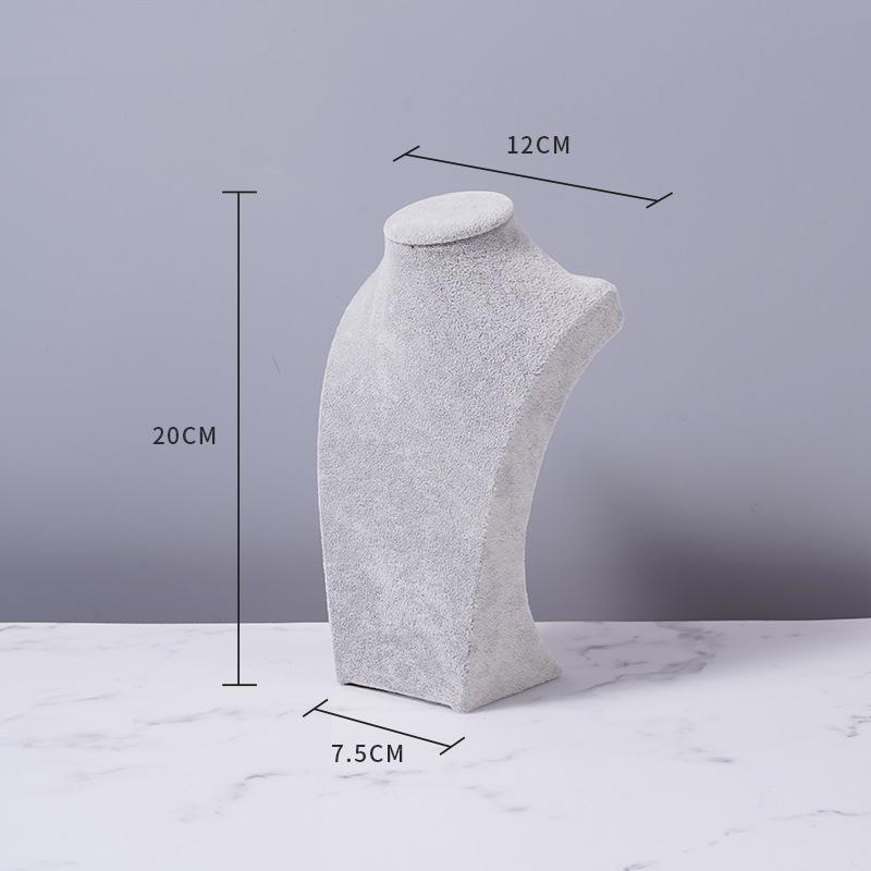 Flannel Necklace Display Stand - Portrait Jewelry Holder