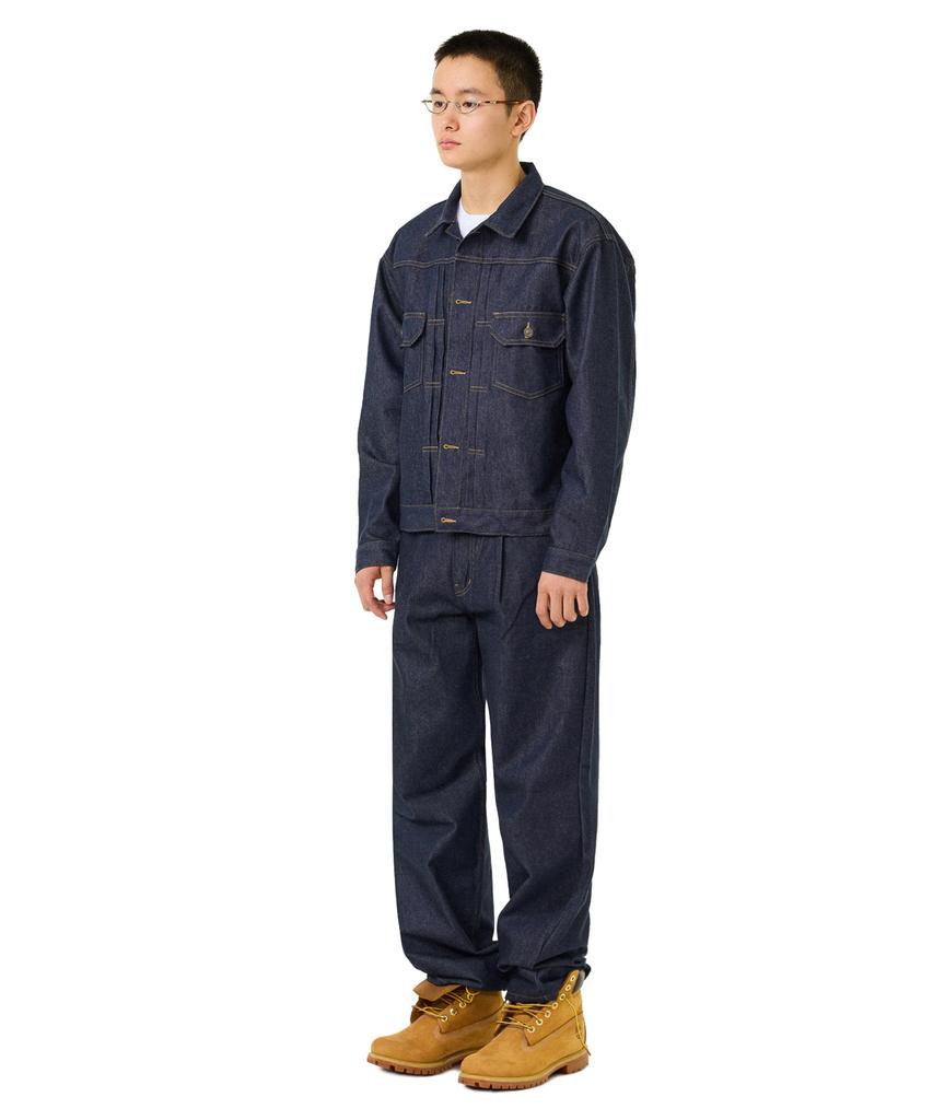 LAUGHER [Non-Faded] Cowboy Denim Pants - Deep Blue