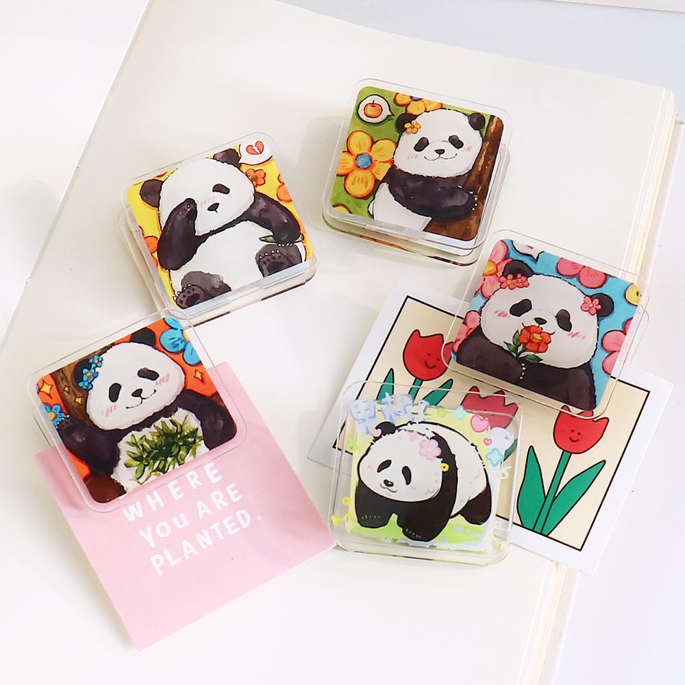 5 шт./набор панда Зажим Акриловый Милый Держатель для страниц Скрепки Зажим для папок Зажим Индекс для файлов Фото Канцелярские товары Хранение Офис Школа