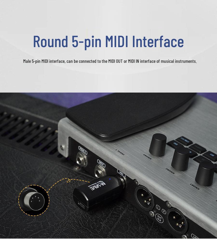 Беспроводной MIDI-кабель SK-7 с 5-контактным разъемом для духовых инструментов, барабанов и клавишных