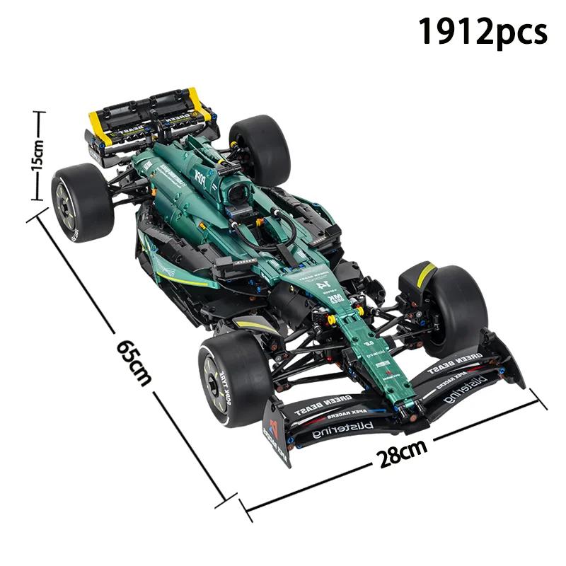 MK6022 1912 ШТ 1:8 Новых Техник Мартин Арамко AMR25 Строительные Блоки MOC Модель Автомобиля F1 для Самостоятельной Сборки Набор Игрушки Подарки для Мальчиков Детей