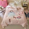 LISM Kids Minky Dot Velvet Lion & Bear Quilt