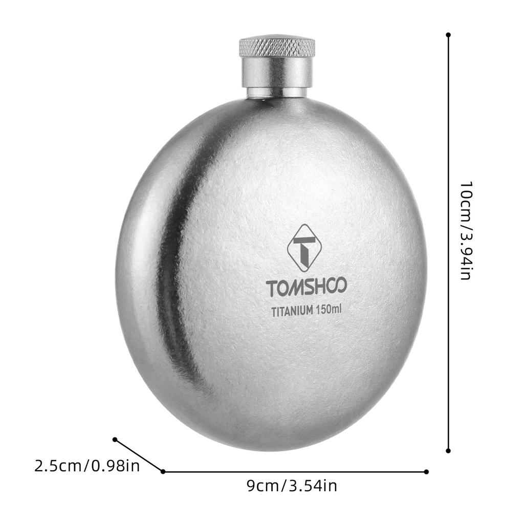 Titanium Flask 150ml Whiskey Flask for Men Lightweight Titanium Wine Flask Camping Flask Titanium