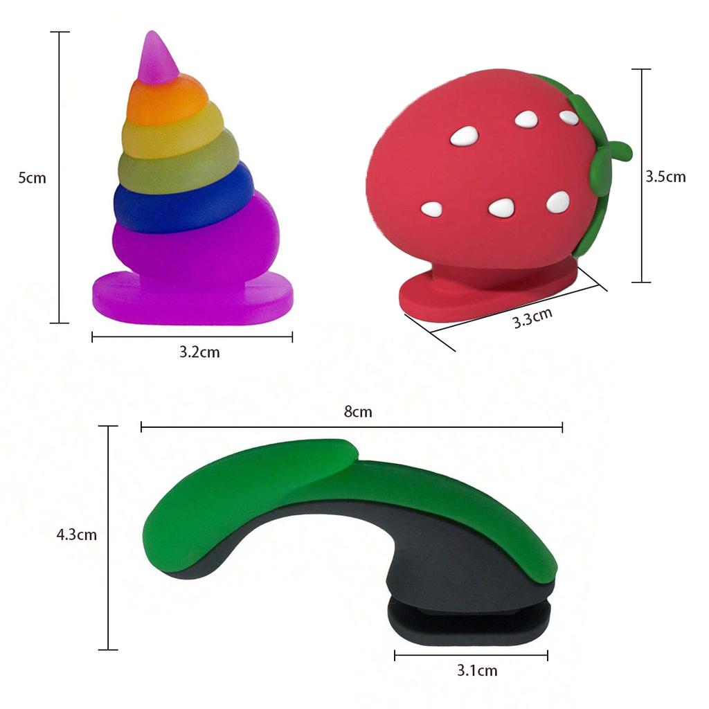 Fashion 1Pair DIY Shoes Charms Night Glowing Lantern Unicorn Cute Strawberry Fins Accessories For Shark Slippers