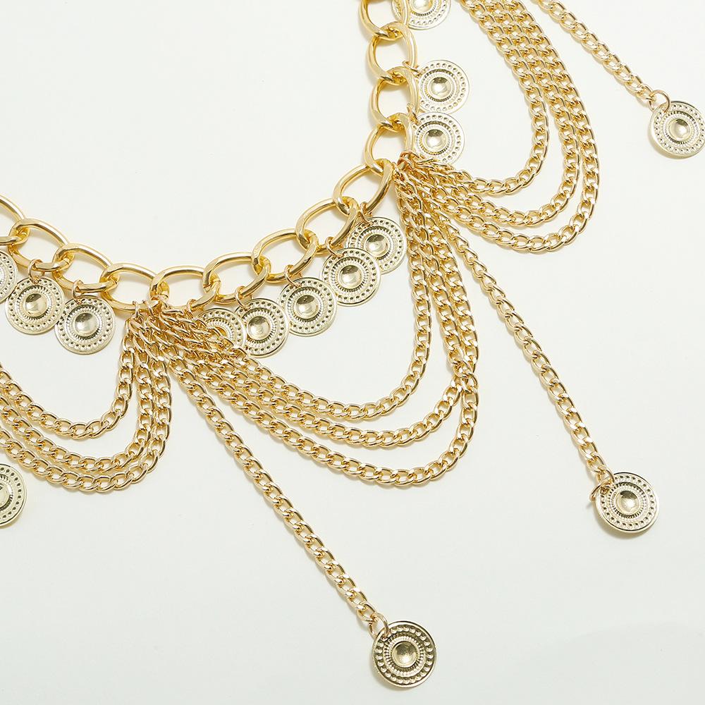Fringed Waist Chain, Bohemian Multi-Layer Coin Waist Chain, Women'S Nightclub Dance Performance Accessories
