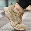 Oulylan New Anti-Smash Anti-Puncture Men Safety Shoes Comfortable Breathable Ultra Light Soft Sole Work Protective Shoes