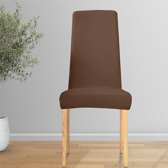 Cover For Chair Narrow Backrest Velvet Plush Thick Brown