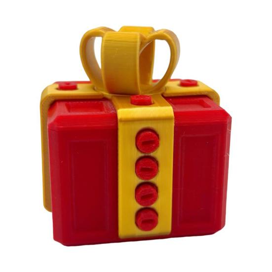 3D Printed Annoying Gift Box with Screws Colorful Square Puzzle Present Box Prank Case Home Office Bookshelf Desktop Decoration Ornament