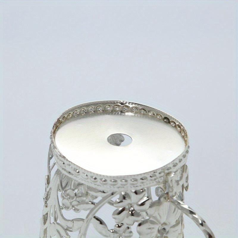 1 шт. Подставка для стаканов из кованого железа серебристого цвета с цветочным дизайном, Металлическая подставка для одноразовых стаканов, не контактирующая с пищевыми продуктами, Элегантный настольный декор для вечеринок