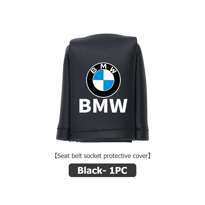 Leather Car Seat Belt Socket Cover Anti-collision Protection Cover Interior Accessories For BMW E46 E90 E60 F10 E39 F30 E36 E87 DA9