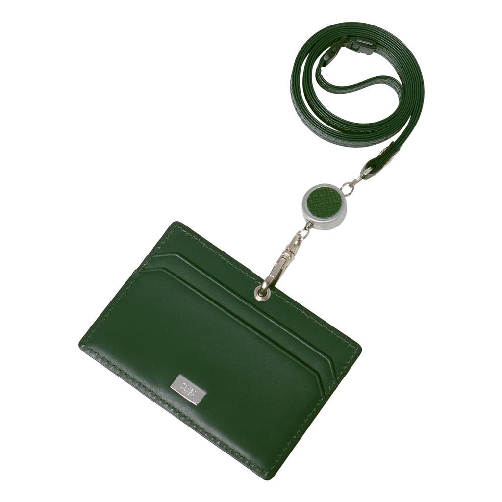 ID Card Case ID Card Holder Name Holder Pass Case Genuine Leather 729628 Panama Card Case Card Holder Name Tag Holder Employee ID Reel Cowhide Italian