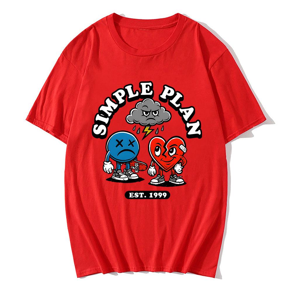 3 ICON CHARACTER T-SHIRT SIMPLE PLAN Band Design Print Tshirts Short Sleeve Cotton O-neck Women Tees Graphic Merch Summer Loose