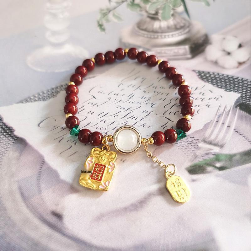 Браслет в китайском стиле с цветочным узором и бабочками - Элегантный сказочный дизайн, Идеальный подарок на день рождения для девушки