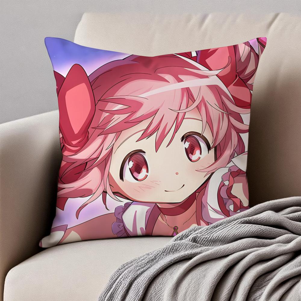 Милая японская аниме Puella Magi Madoka Magica Наволочка Подушка Антипылевой Невидимая молния Короткий плюш Подушка для дивана