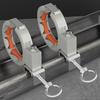 Industrial Bridge Cable Guide Tool 65mm Wide Smooth Roller 330 Degree Adjustable Clamp For Construction Wiring