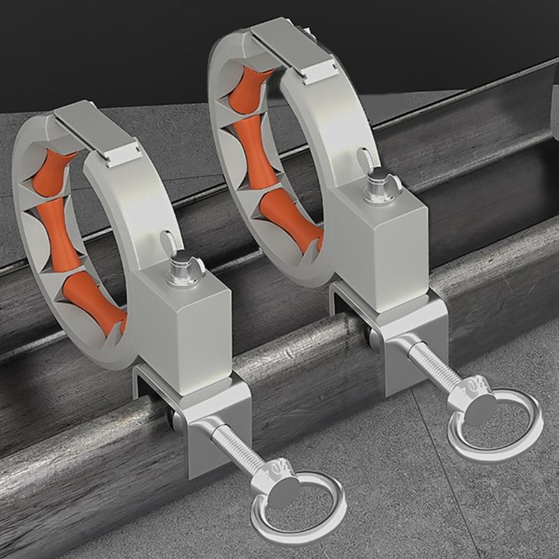 Industrial Bridge Cable Guide Tool 65mm Wide Smooth Roller 330 Degree Adjustable Clamp For Construction Wiring