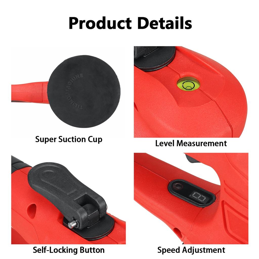 Портативный вибратор для плитки Машина для штукатурки пола Укладка плитки 150 кг с аккумулятором 21 В Автоматические инструменты для выравнивания для плитки 120x120 см