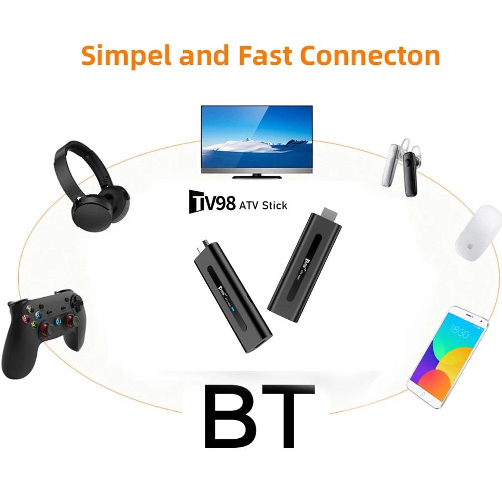 8K ATV Smart TV Stick Android 14.0 Bluetooth 5.0 WiFi 6 Allwinner H618 Quad Core Cortex A53 Сетевой медиаплеер Голосовой пульт Smart TV Box