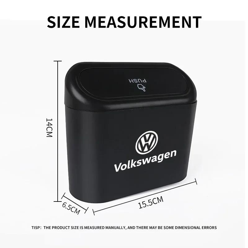 PET1 For VOLKSWAGEN VW 2025 Hot Car Trash Can Storage Box Vehicle Multifunctional Garbage Dust Case For Volkswagen VW Golf 4 R Rline