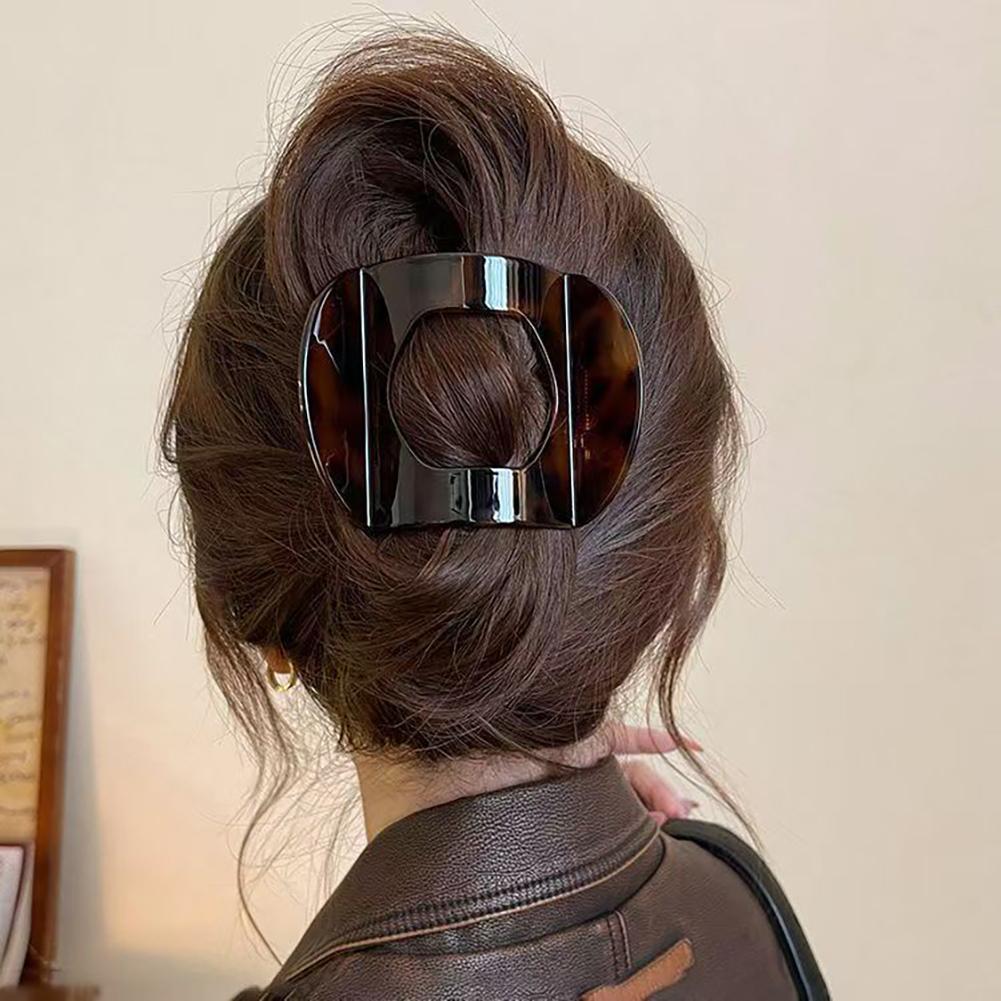 Ретро черепаховая заколка для волос Элегантная простая нескользящая заколка для волос Коготь Заколка для волос Головной убор Аксессуар для волос для женщин