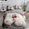 Lovely White Dogs Bedding Set Animal Fashion 3D Print Comforter Luxury Queen King Single Size Duvet Cover Set Home Textile Decor