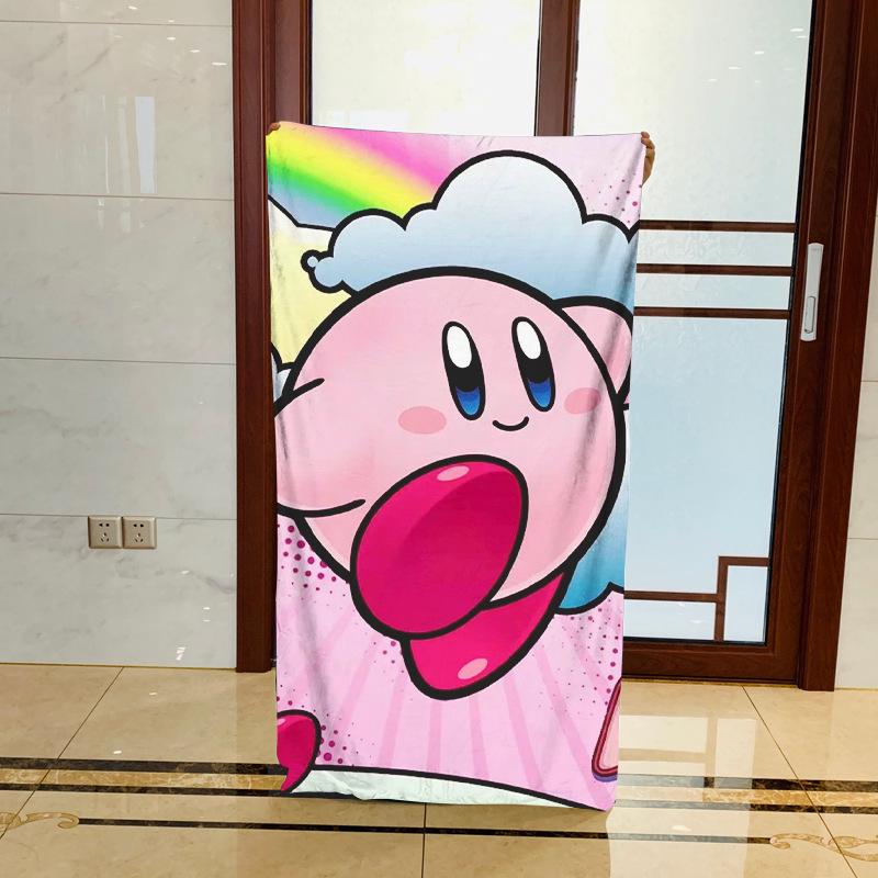 Kirby Cartoon Children's Bath & Beach Towels - Absorbent Couple Set