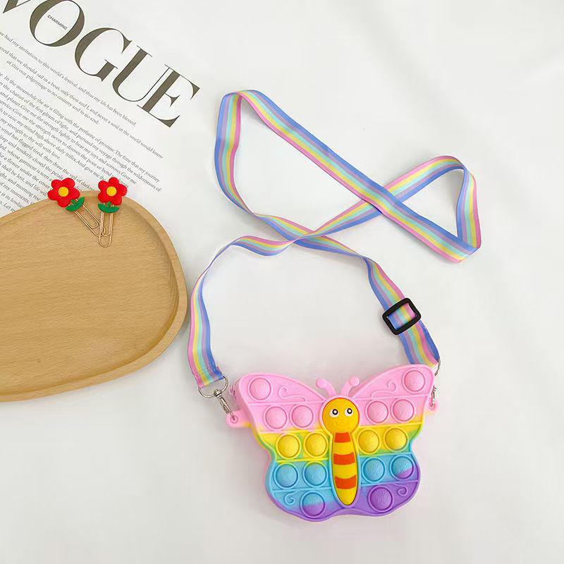 Очаровательный мультяшный силиконовый кошелек для монет в виде кролика и сумочка через плечо для маленькой девочки