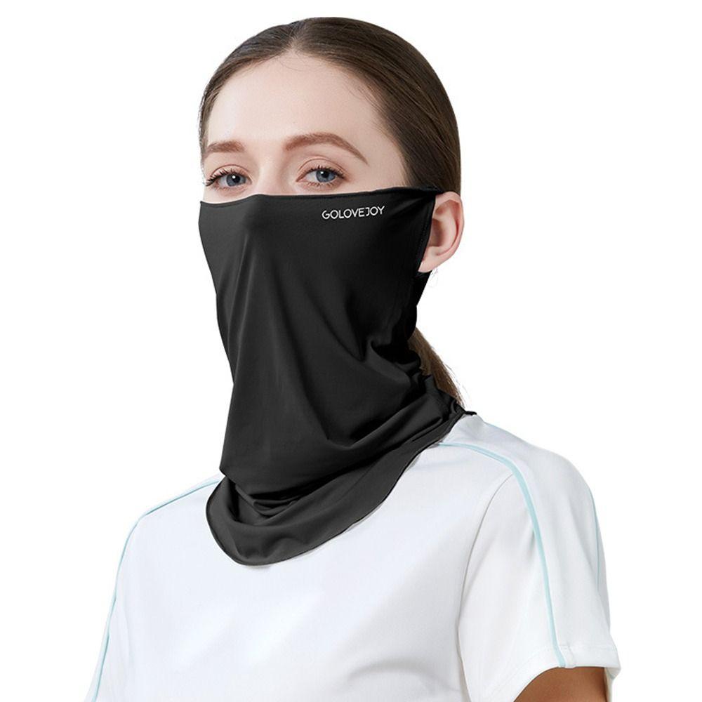 Hanging Ear Headband Ice Silk Sunscreen Mask Head Face Neck Gaiter Face Cover Scarf Headband Scarf