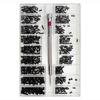 VOXILFE Miniature Screw Assortment Kit, 500 Black Screws, 18 Types of M1.2 / M1.4 / M2.0 Countersunk, Round, and Flat Head Screws for Watches, Eyeglas