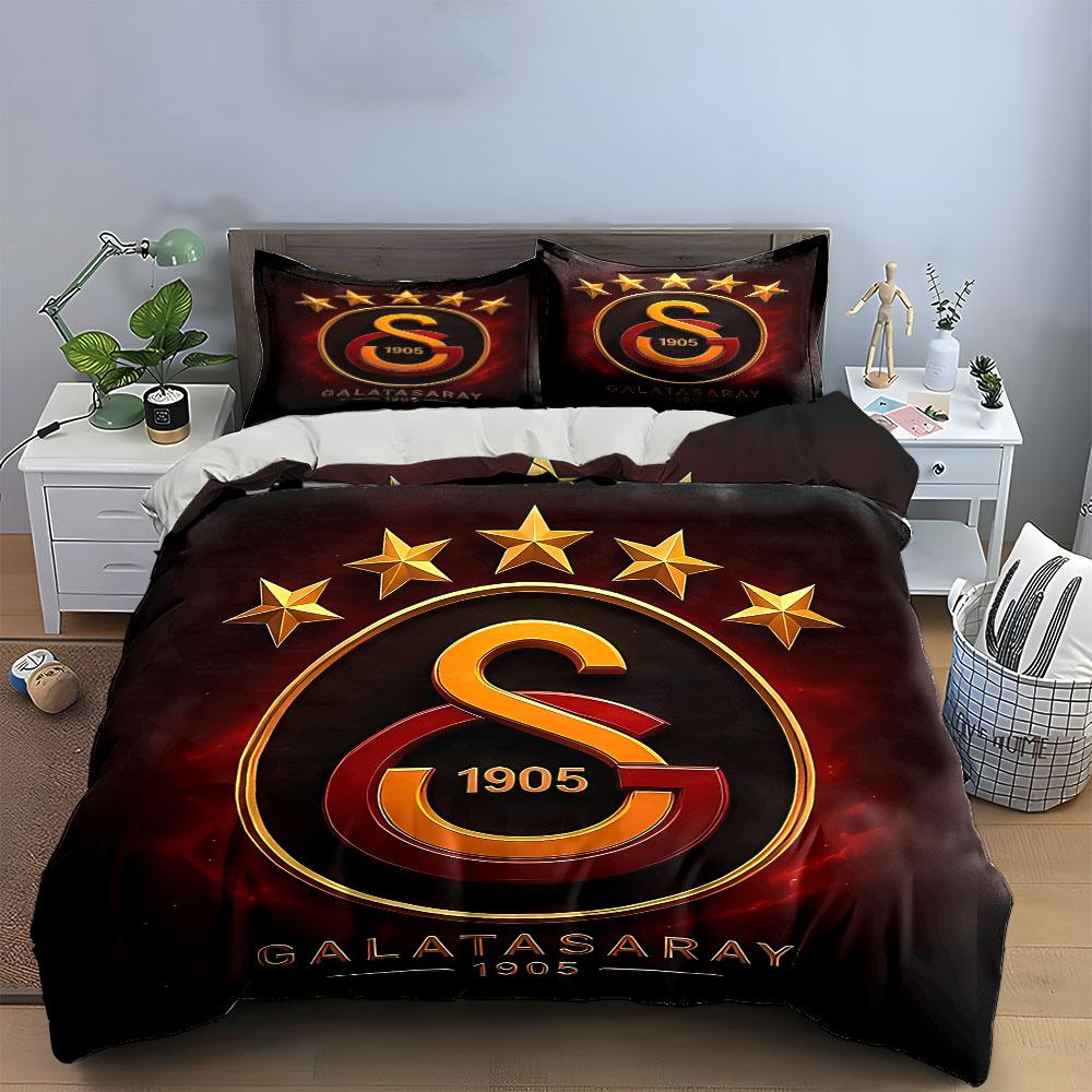 "Galatasaray Logo Bedding Set" Bedding Duvet Cover Set Duvet Cover Pillowcases (1 * Duvet Cover 2 * Pillowcases, without duvet insert)