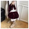 Cute Large Capacity Crossbody Bag Wrinkle Relaxed Texture Mink Fur Shoulder Bag Solid Color Ladies Handbags Female