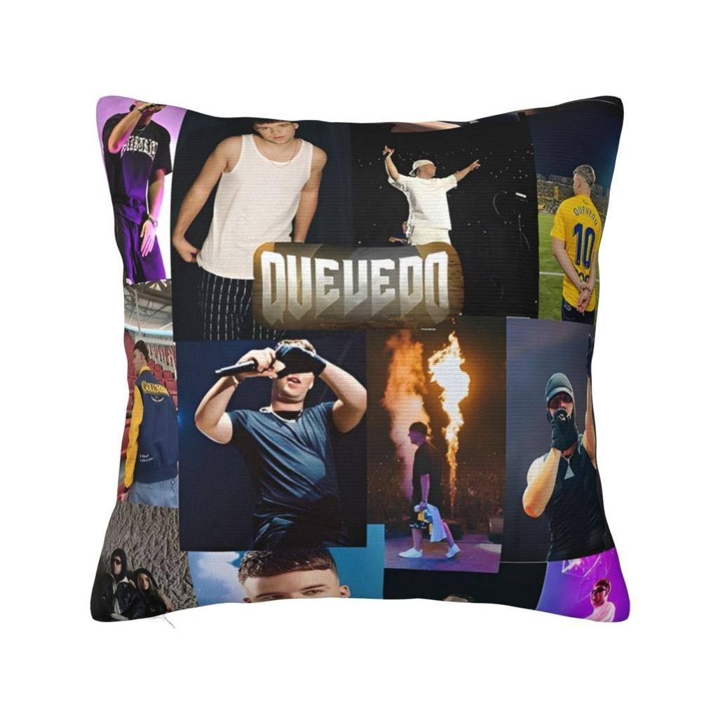 Rapper Quevedo Spanish Singer Pillow Cover Cushion Cover Square Pillow Case Funny Pillowcases For Office Car Home Decorative