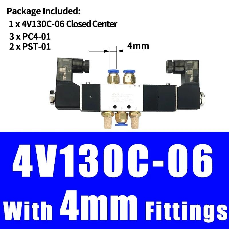 4V130C-06 4V230C-08 Solenoid Valve Control Valve Reversing valve 12v 24V 220v 36V Coil Two-position Five-way 4V330C-10 4V430C-15
