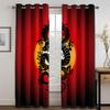 Customize Red Medieval Fantasy Dragon Design 2 Panels Thin Window Curtains for Living Room Bedroom Drape Decortion