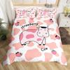 Милый комплект пододеяльника с коровкой, Каваийская горная корова, для девочек, детей, женщин, Постельное белье, Прекрасный розовый, Фермерский дом, Анималистический декор, Пододеяльники