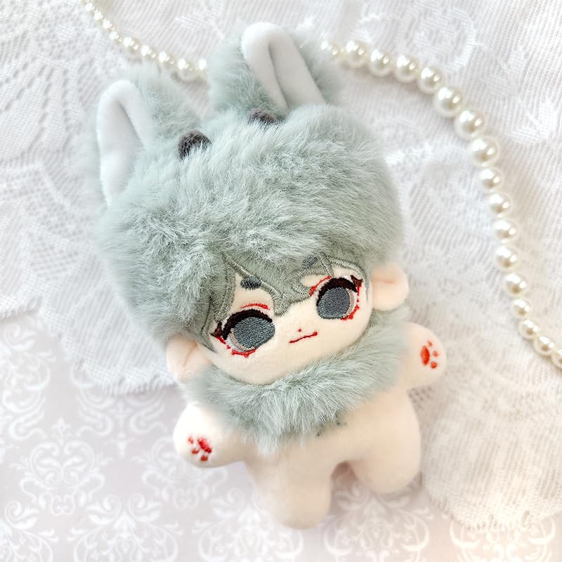 МАНКОТТОН 10 см плюшевая игрушка пушистые уши Кемо серые без атрибутов [Товар]