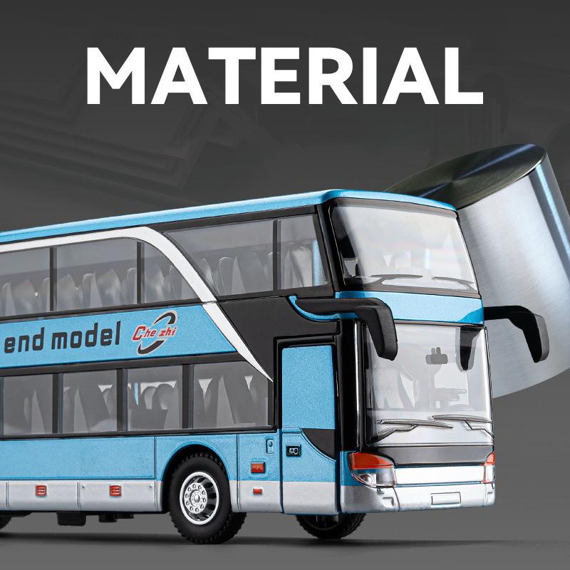1/50 SETRA Автобус Игрушечная Машина Для Мальчика Литая Металлическая Модель Для Детей Инерционный Миниатюрный Звук Свет Образовательная Коллекция Подарок Ребенку