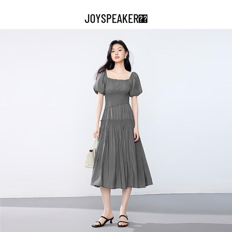 ПЛАТЬЕ МИДИ JOY SPEAKER С КРУЖЕВНОЙ ПЭЧВОРК-ВСТАВКОЙ И УТЯЖКОЙ ТАЛИИ