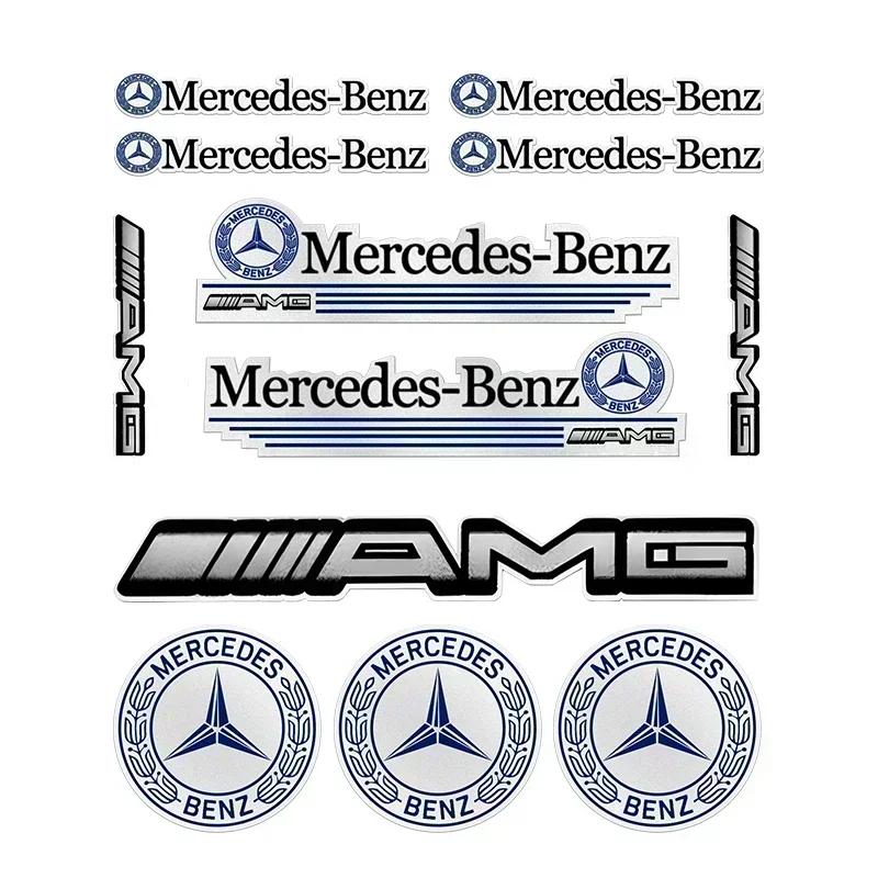 1set Car Badge Sticker Car Decoration Decal For Mercedes Benz W204 W124 W201 W202 W212 W220 W205 GLA CLA Car Accessories gadgets DFHJL1