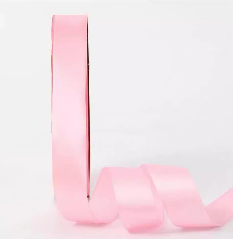 2,5 см Высококачественная однотонная красная шелковая лента для подарков, букетов и упаковки коробок для тортов